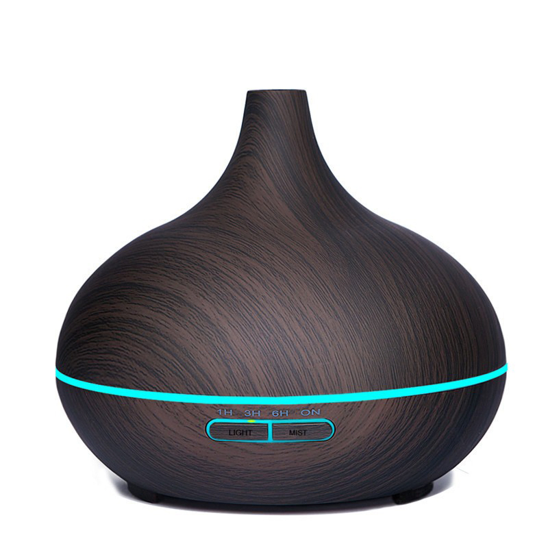 Wood Grain Ultrasonic Air Humidifier Vase Humidifier Mist Maker Scent Air Humidifier