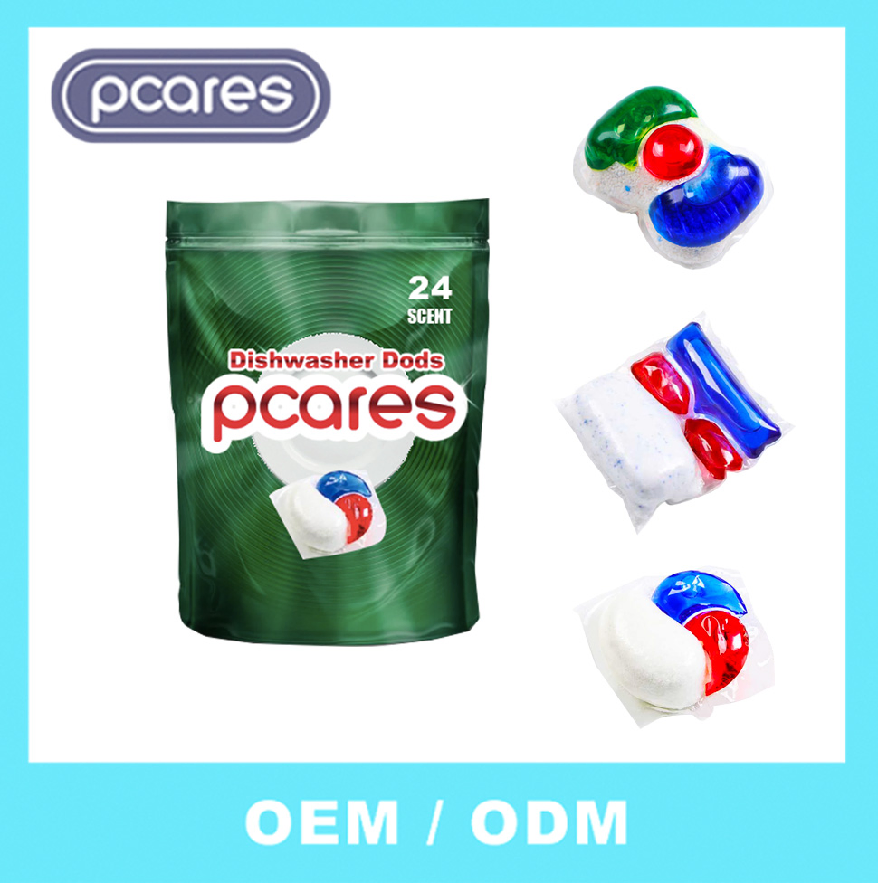 Eco-Friendly Custom Biodegradable 5 in 1 Dishwashing Capsules Detergent Pods for Dishwasher Oil Removal Kitchen Cleaning Gel