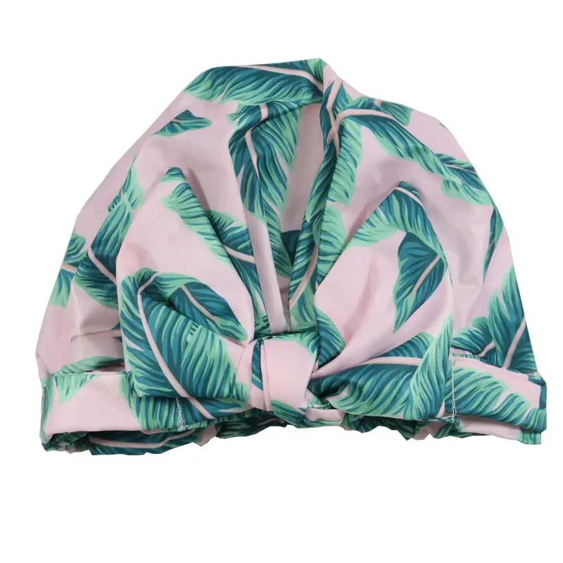 Waterproof Reusable Elastic Turban Bowknot Jumbo Silky Satin Bath Hair Shower Caps