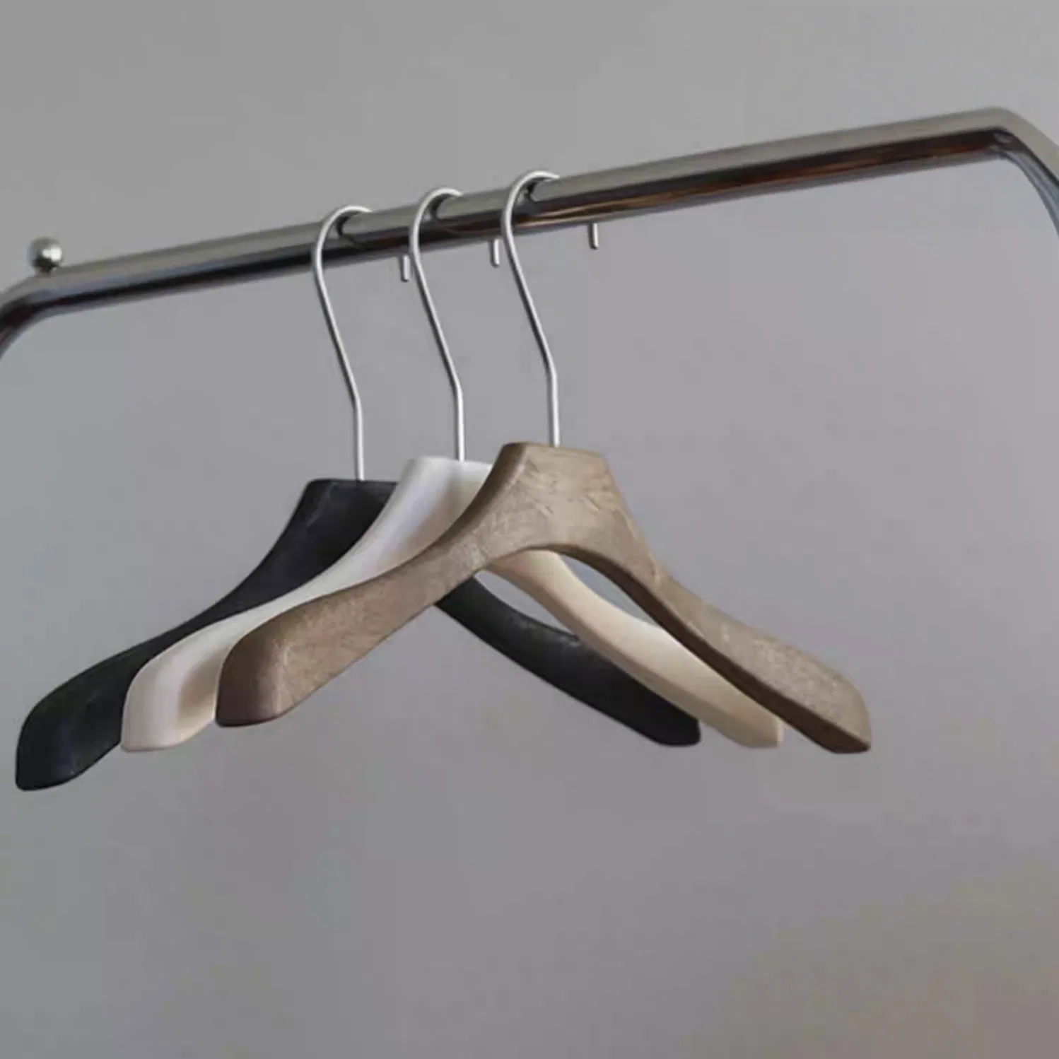 Soft Touch Plastic Clothes Hanger with Smooth Edges for Protecting Delicate Clothes