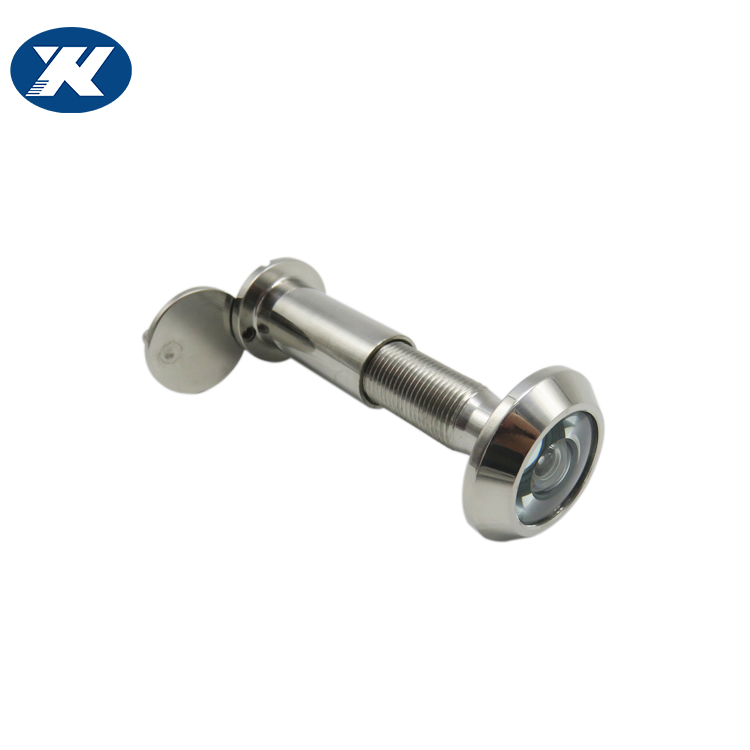 Brass Material Polished Adjustable 180 Degree Angle High Definition Glass Len Door Eye Door Viewer with Cover