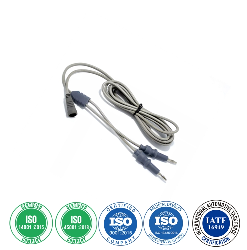 Reusable Bipolar Forceps Cable Medical Wire Cable Assembly ISO13485 Medical Wiring Harness Certification Factory
