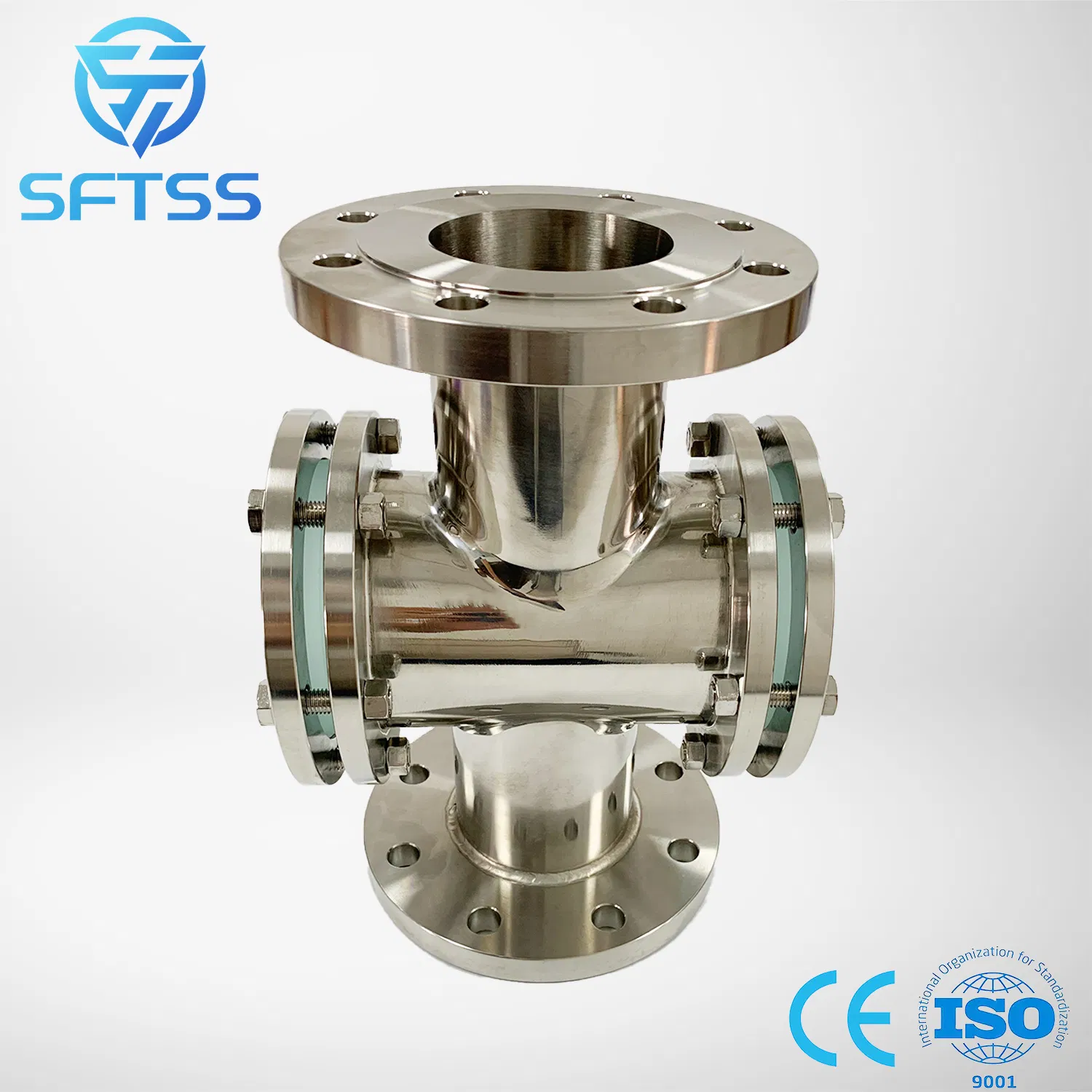 Superior Four-Way Sight Glass with Heavy-Duty Forged Steel for Longevity