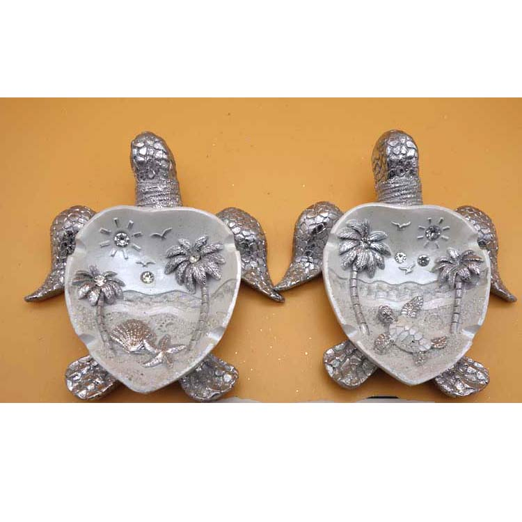 Hand Painted Beach Tourist Resin Souvenir Turtle Ashtray