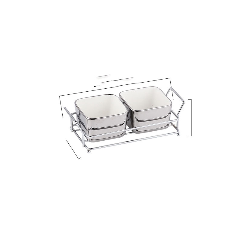 Popular European Light Luxury Silver Plated Afternoon Tea Pastry Fruit Dessert Plate