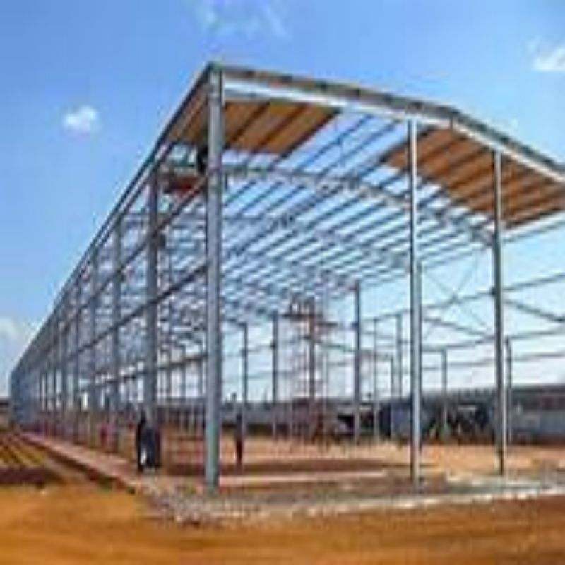 H Section Column Lightweight Steel Structure Clean Span Portal Frame Plant