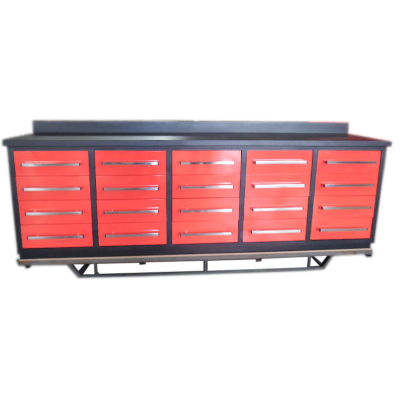 10FT 20drawer Garage Storage Tool Workbench Cabinet