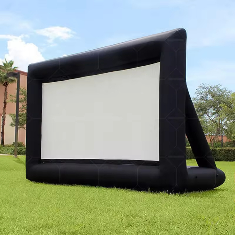 Outdoor Airblown Cinema 30 Ft Film Movie Theater Inflatable Projector Screen For Outside Nights Backyards Pool Party