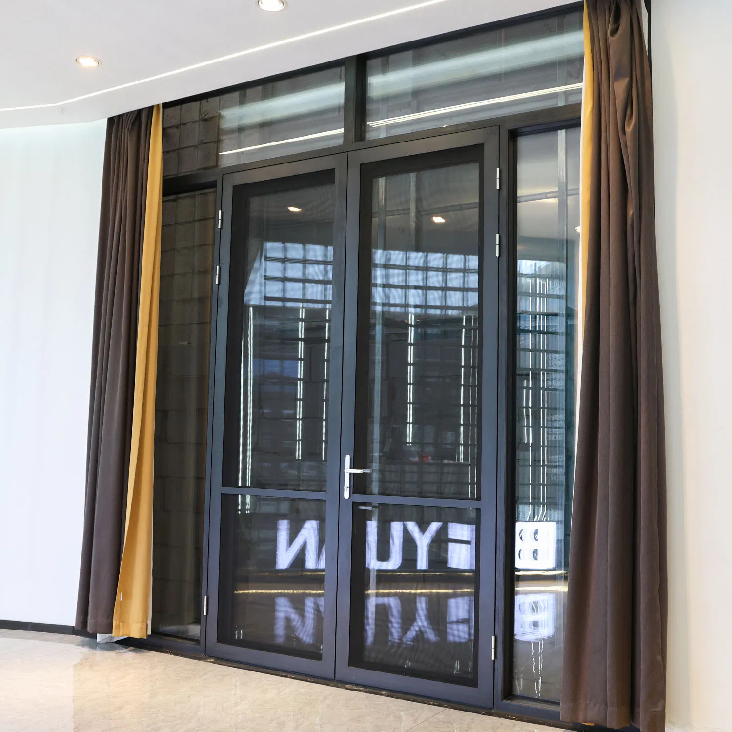 Customized 75 85 105 Series Services Aluminium Casement Window Aluminium Double Glass Window with Steel Fly Screen