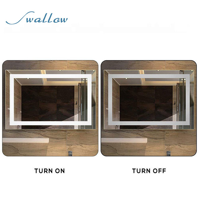 Premier LED Mirrors Rectangle Mirror with Light for Sale, Hotel Bathroom Mirror Supplier