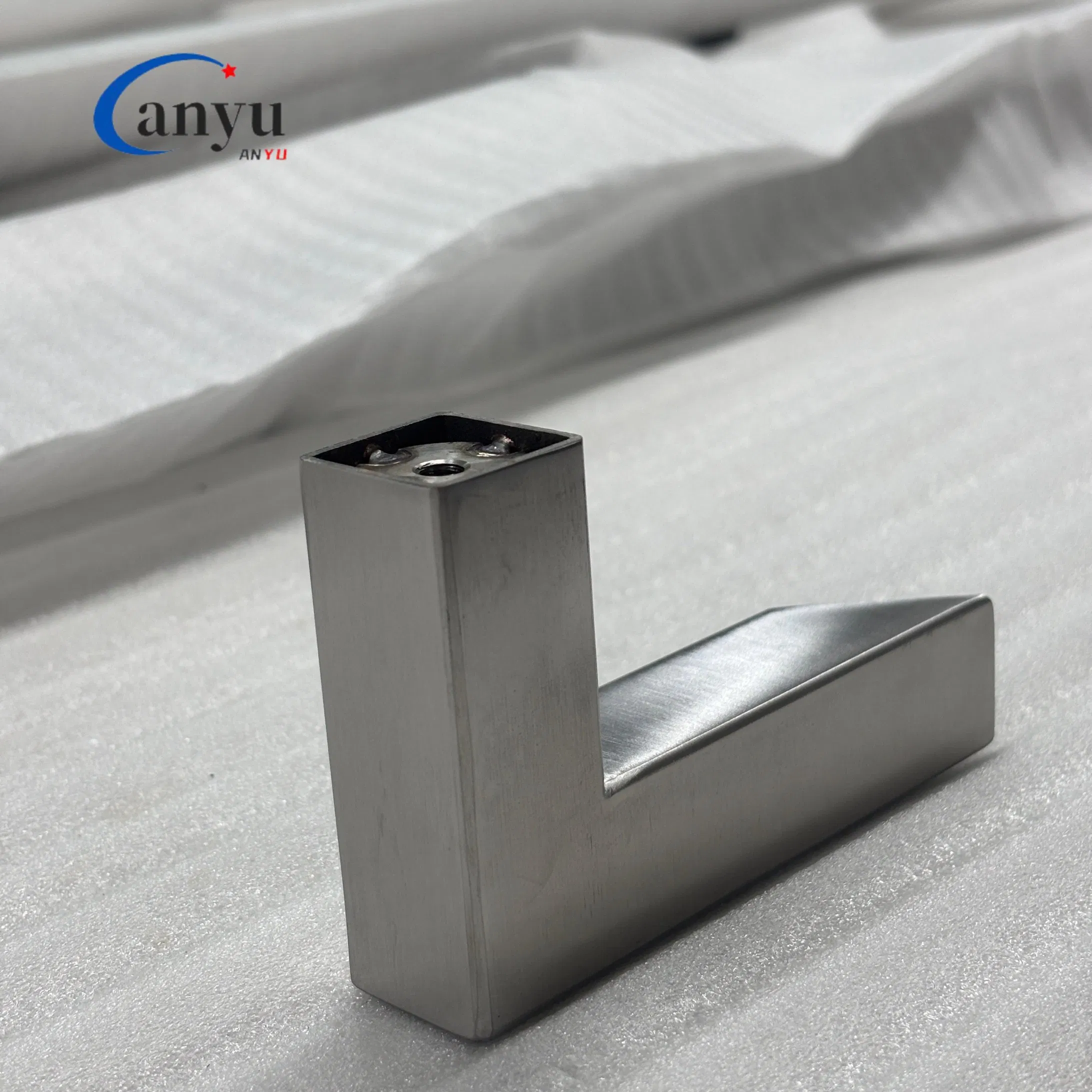 High-Quality Satin Handle Foot for CNC Machining Solutions Glass Hardware