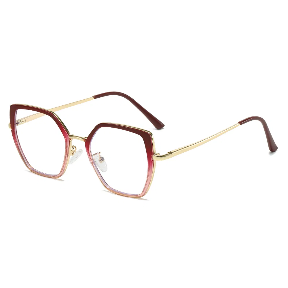 Tr+Metal Ring Hot-Selling Eyeglass Frames Eyewear Glasses Frames Cheap Tr Optical Frames with Spring Hinge