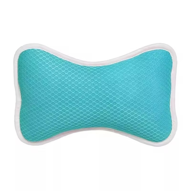 2024 Hot Selling Bone-Shaped 3D Air Mesh Quick-Drying Suction Cup Bathroom Pillow