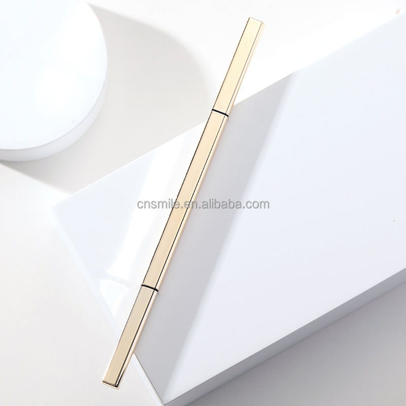 Natural Makeup Double Heads Automatic Eyebrow Pencil Waterproof Long-Lasting Easy Ware Eyebrow Pen with Eyebrow Brush