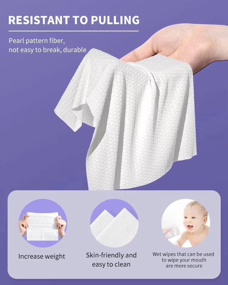Disposable Non-Woven Fabric Wipes Sensitive Face Cleaning Baby Wipes Supplier Tissue