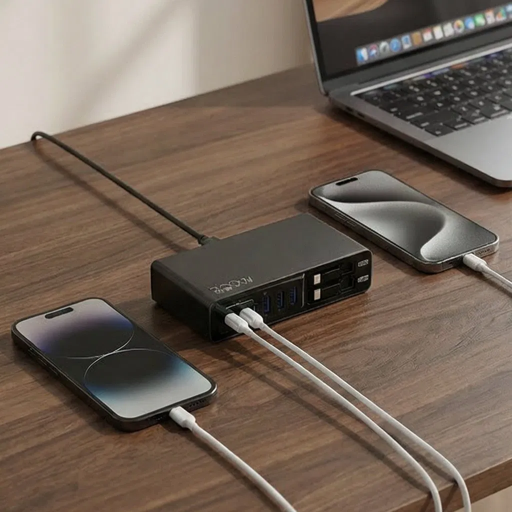 Компактный GaN зарядник USB-C 320W для ноутбука