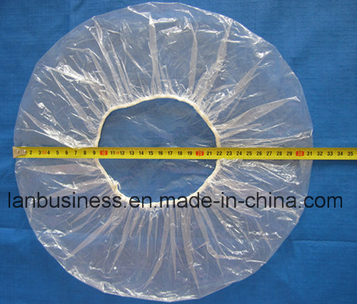 Disposable Transparent PE Shower Cap Waterproof Head Cover