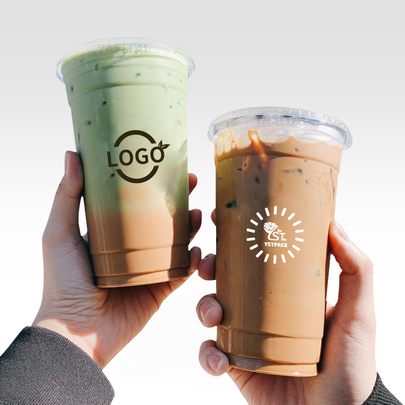 Eco Friendly Custom Printed Clear 12, 16, 20, 24 32oz PP Pet Transparent Disposable Plastic Cup with Lid