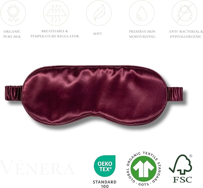 100% Pure Mulberry 22 Momme Silk Sleep Mask