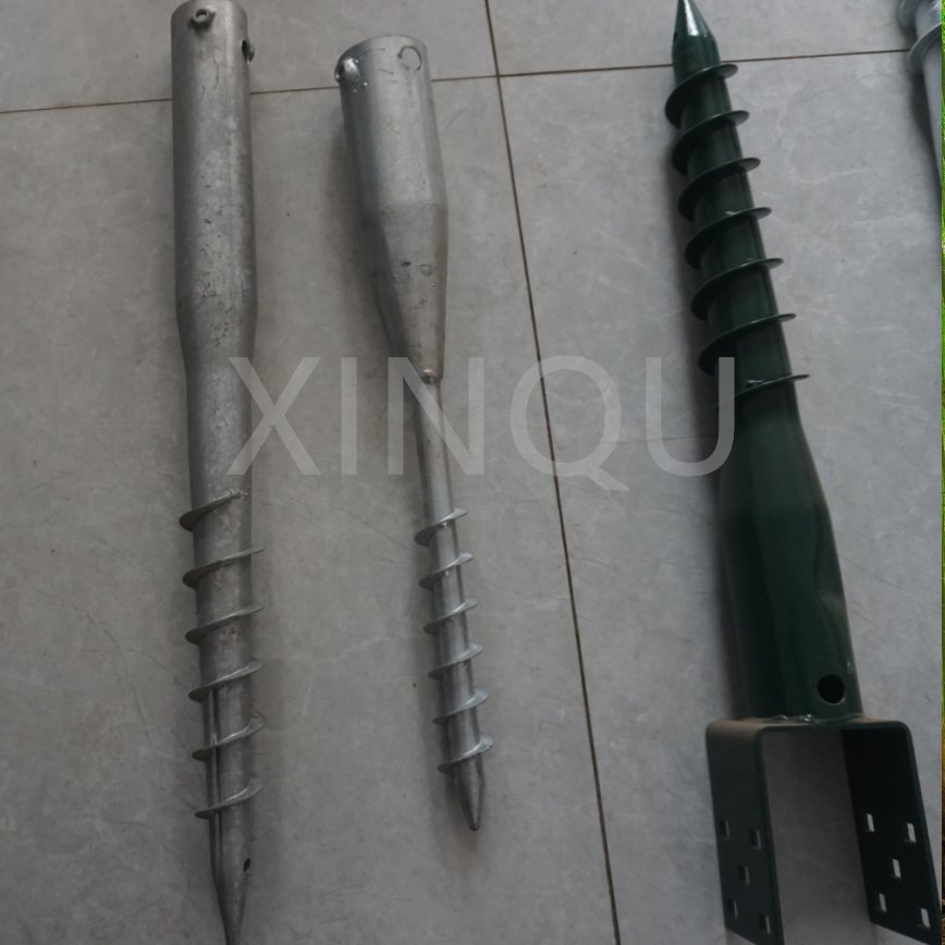 Solar Foundation Mounts Anchor Ground Screw Galvanized Steel Earth Stake Tubular Leads and Extension