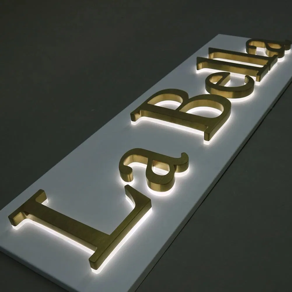 Signage Outdoor Backlit LED Illuminated Wall Advertising Letters Sign for Business Brand Mark