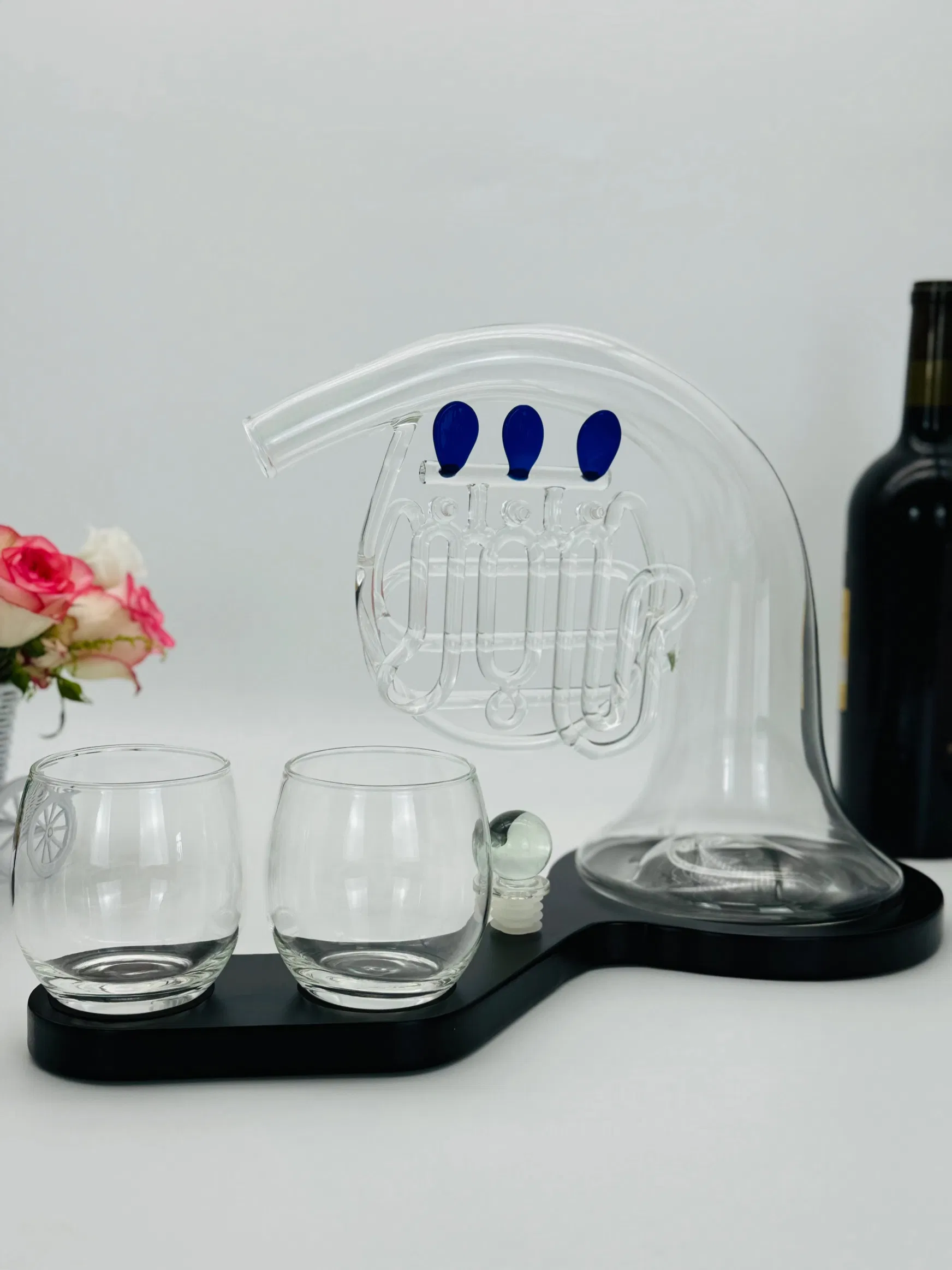 Clear Glass Decanter Set for Wine and Whisky - Newauto