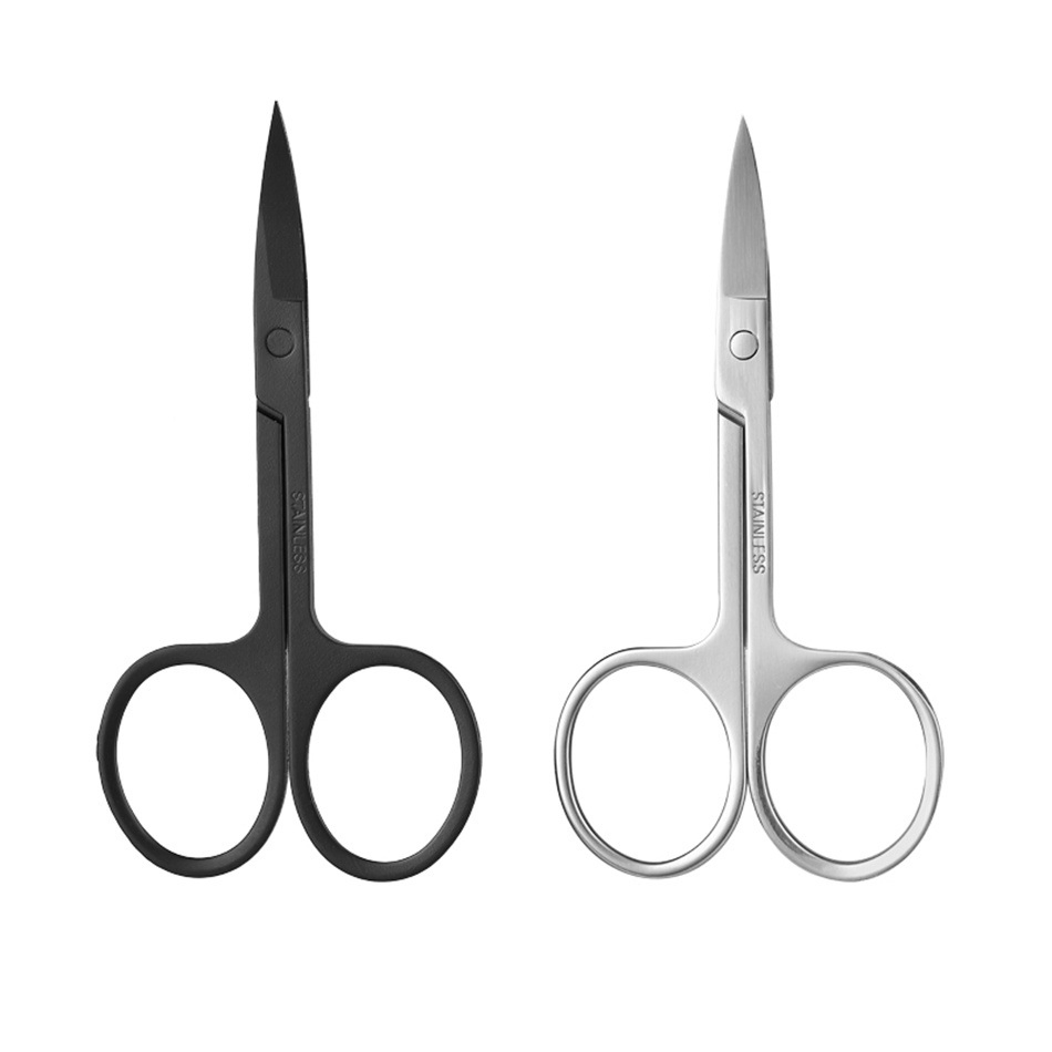 Colorful Coated with Glitter Stainless Steel Eyebrow Facial Eyebrow Eyelash Hair Beauty Scissors