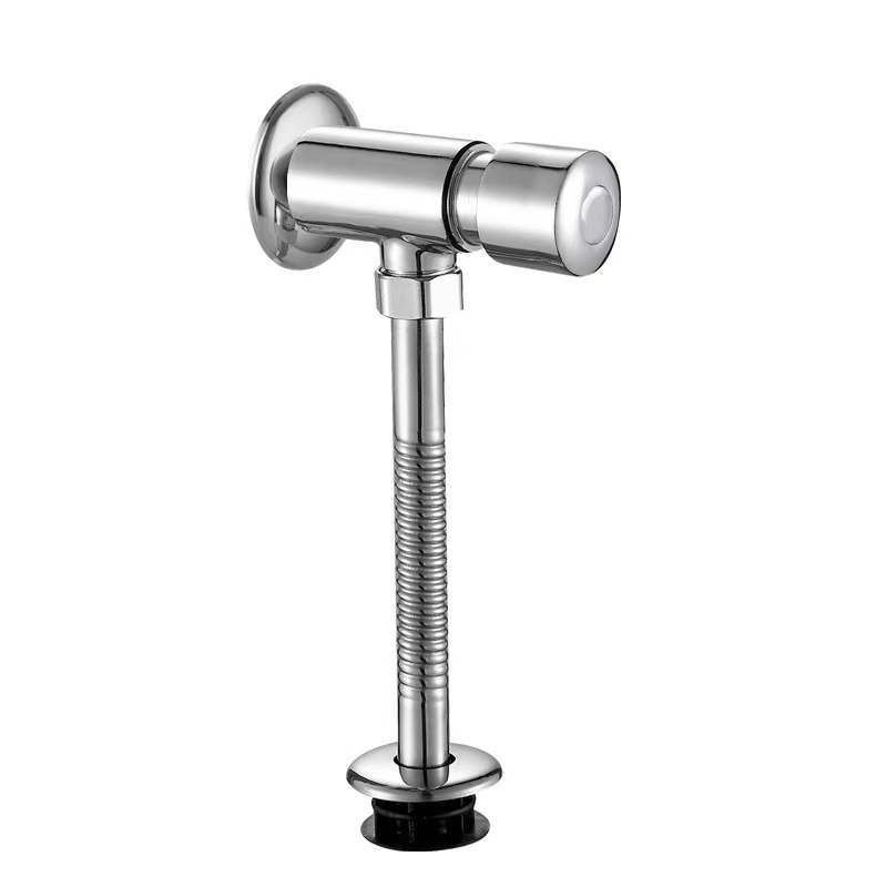 Durable Floor Mounted Manual Flush Valve with Stainless Steel Design