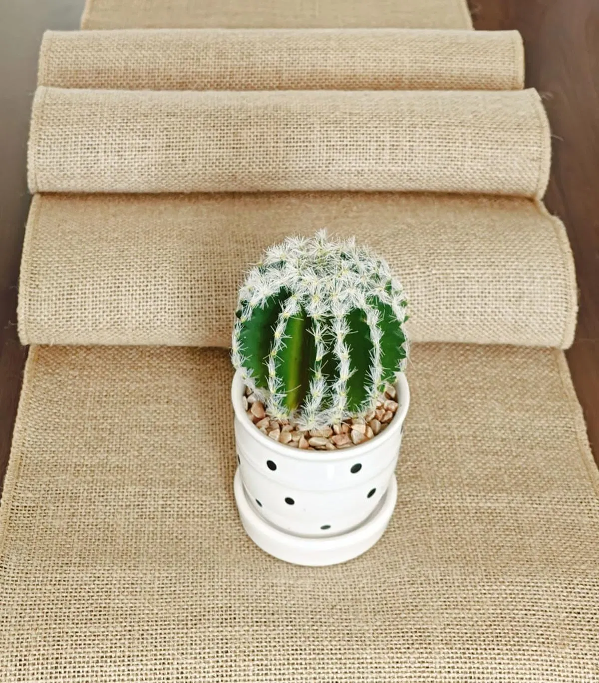 Burlap Table Runner 48 Inches Long Farmhouse Table Runner Jute Table Runner Retro Style Table Decoration