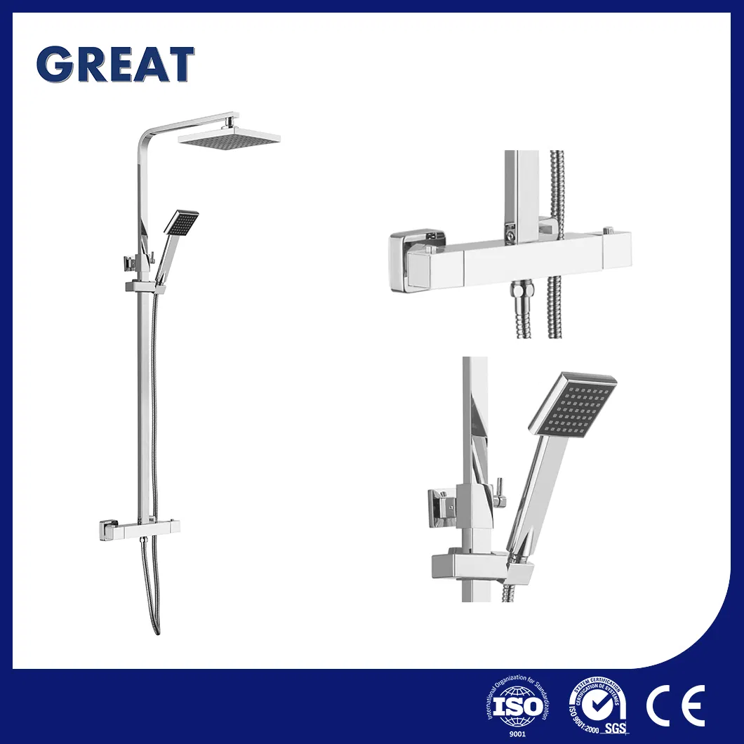 Great Shower Faucet with Handheld Sprayer Surface Mounted Shower Column China Gl78002sk Thermostatic Shower Kit Set Shower Column Pipe Manufacturers