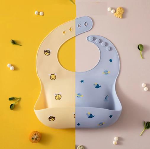Multi Pattern Silicone Bib for Toddler Kid