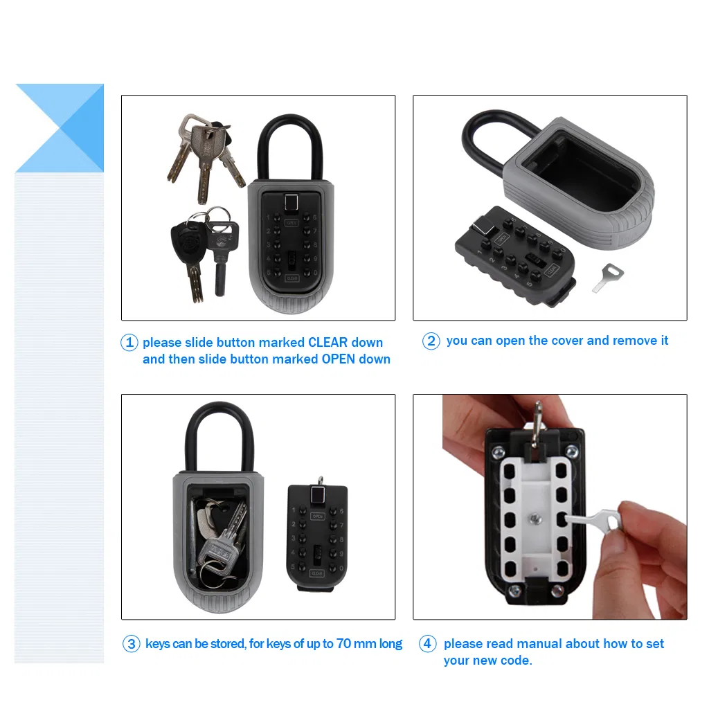 Yh9175 Outdoor Wall Mounted 10-Digit Push Button Combination Key Lock Box