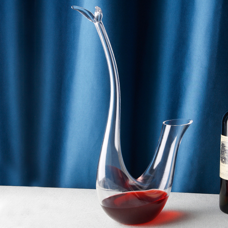 European Personalized Creative Mermaid Shaped Transparent Crystal Glass Decanter 1000ml Red Wine Decanter for Home