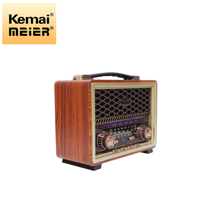 Classic Natural Wood Bluetooth Full Band Adjustable Frequency Selling Wireless Outdoor Multi-Function Radio