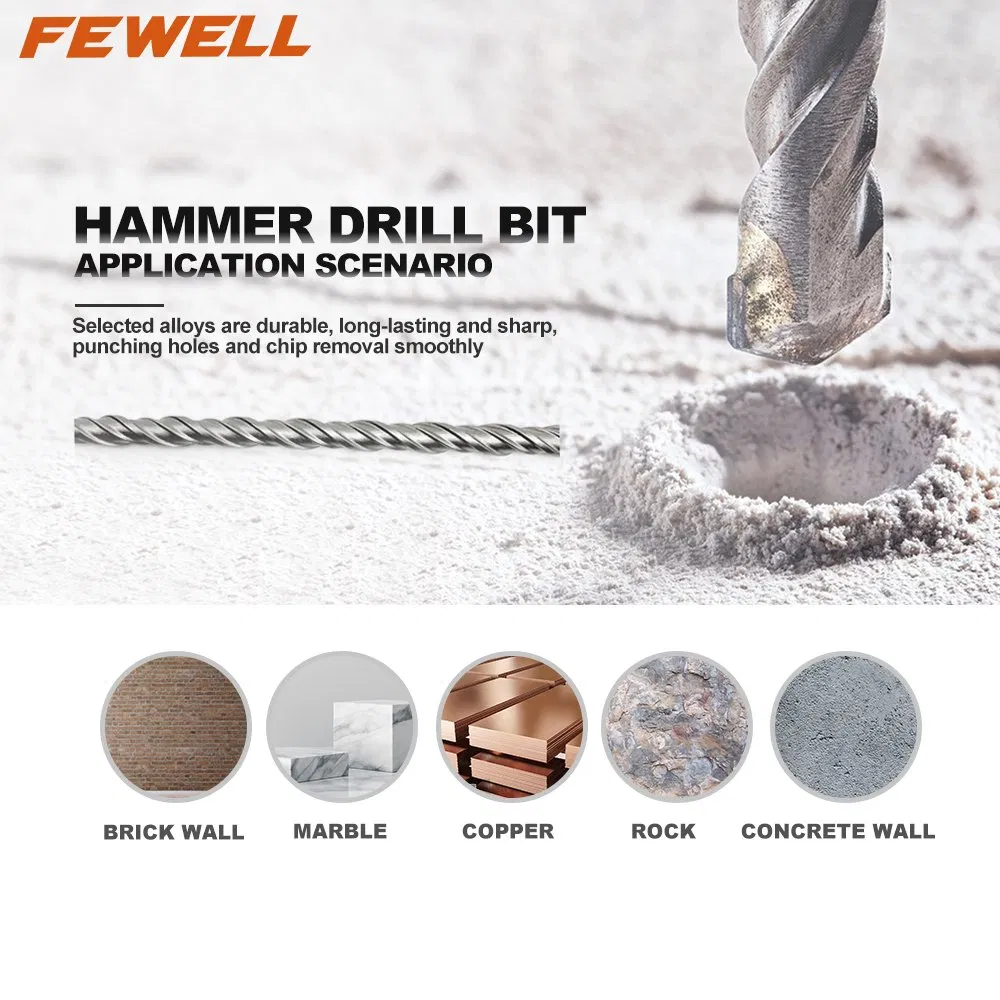 28*350mm Flat Tip SDS Plus Carbide Long Electric Hammer Drill Bit for Drilling Rock Masonry Concrete Granite Stone