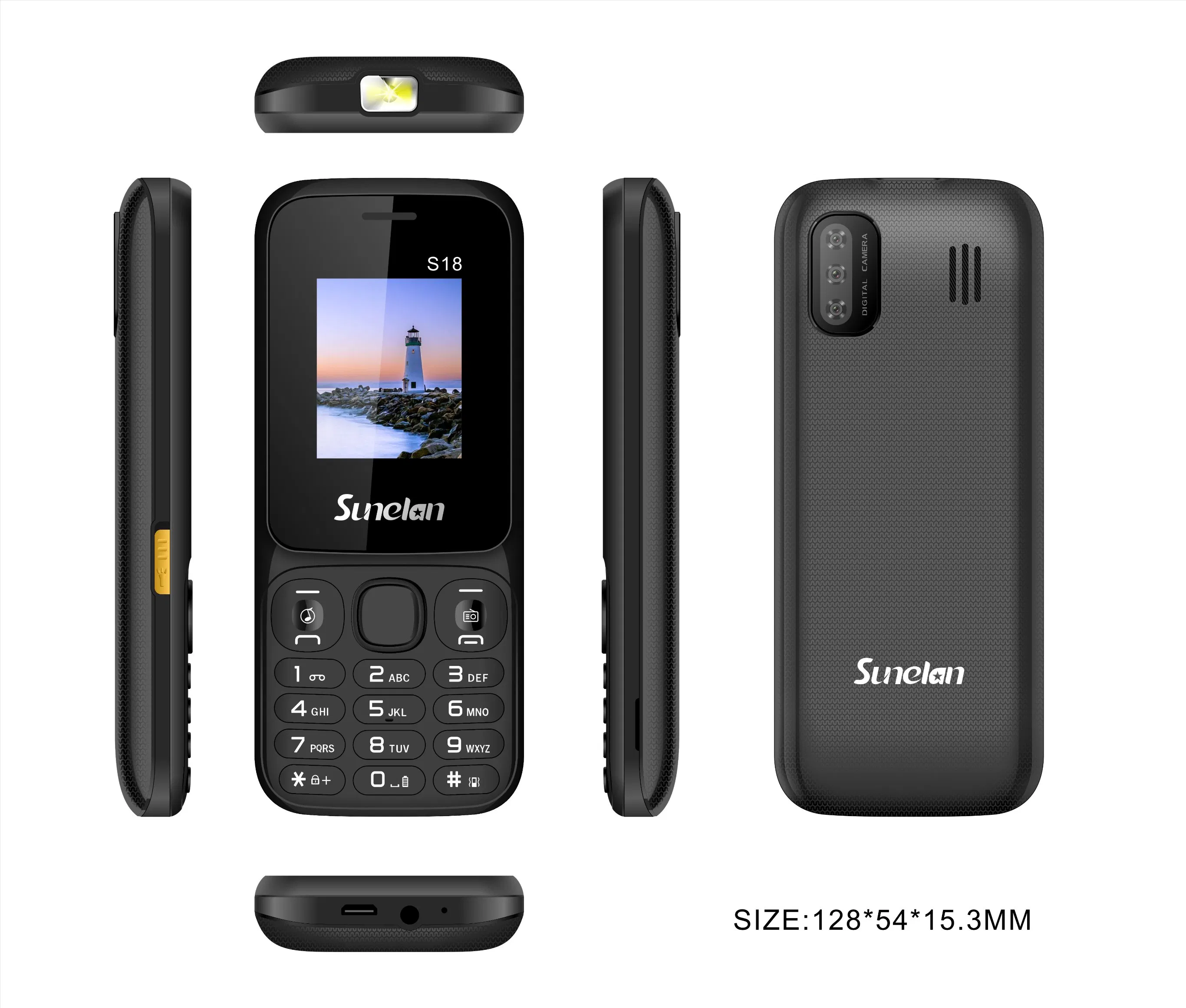 Кнопочный телефон S18 с двумя SIM, 2000 мАч