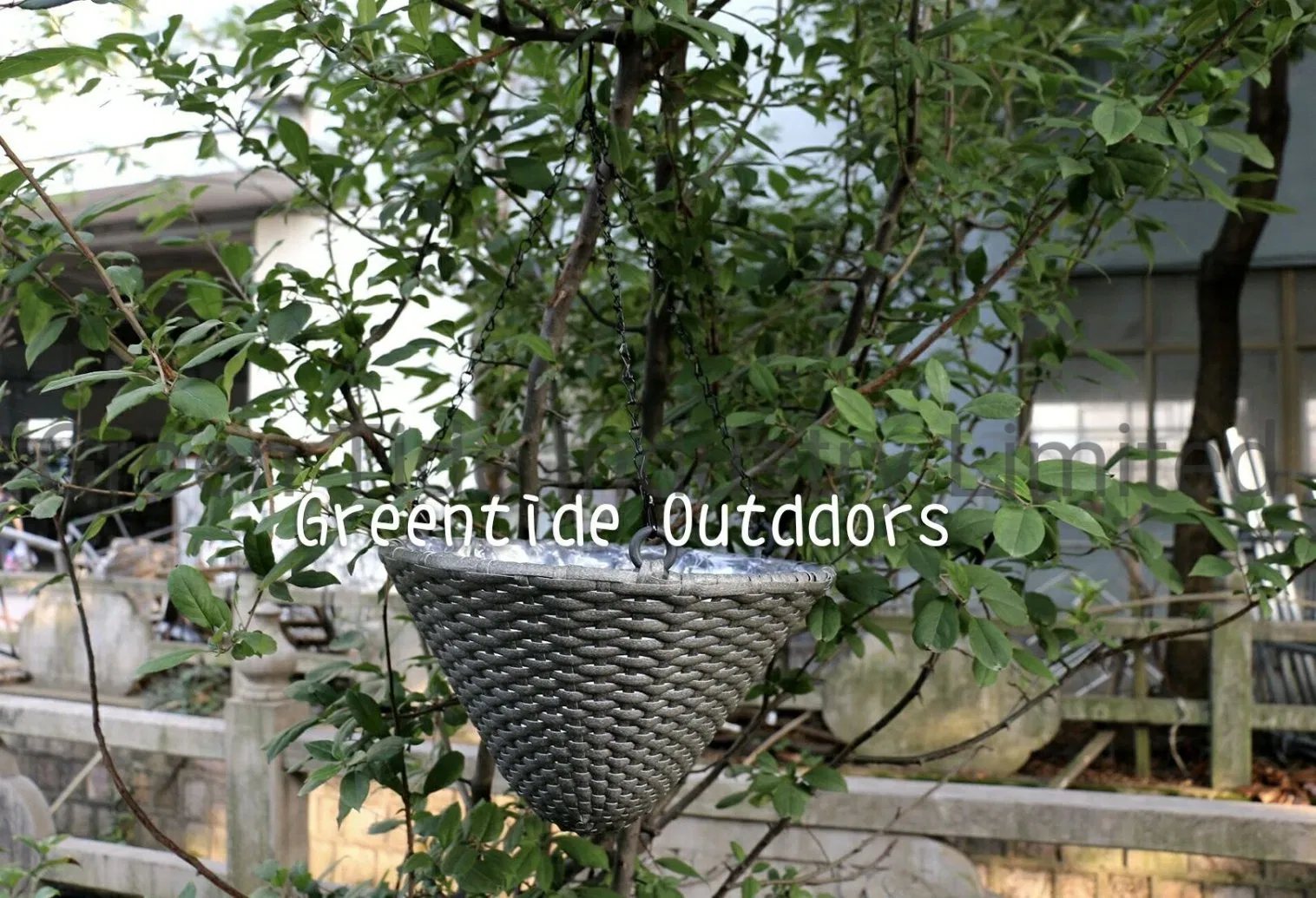 Подвесное кашпо из ротанга для сада и дома