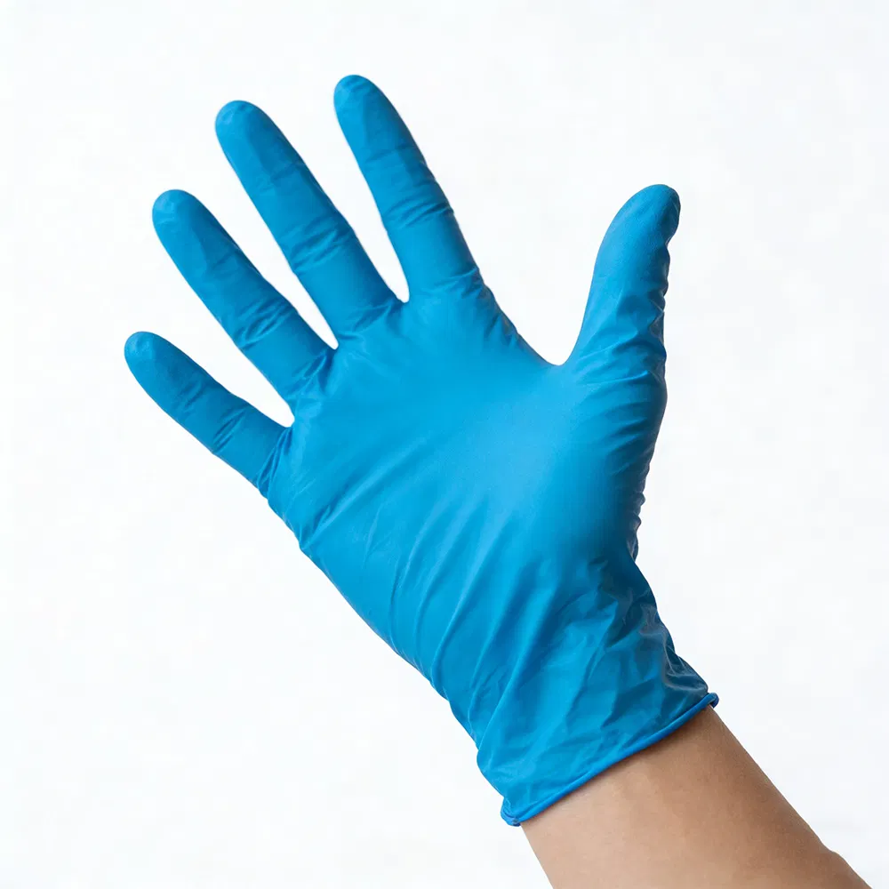 Durable Blue Nitrile Gloves - Ideal for Medical and Industrial Use