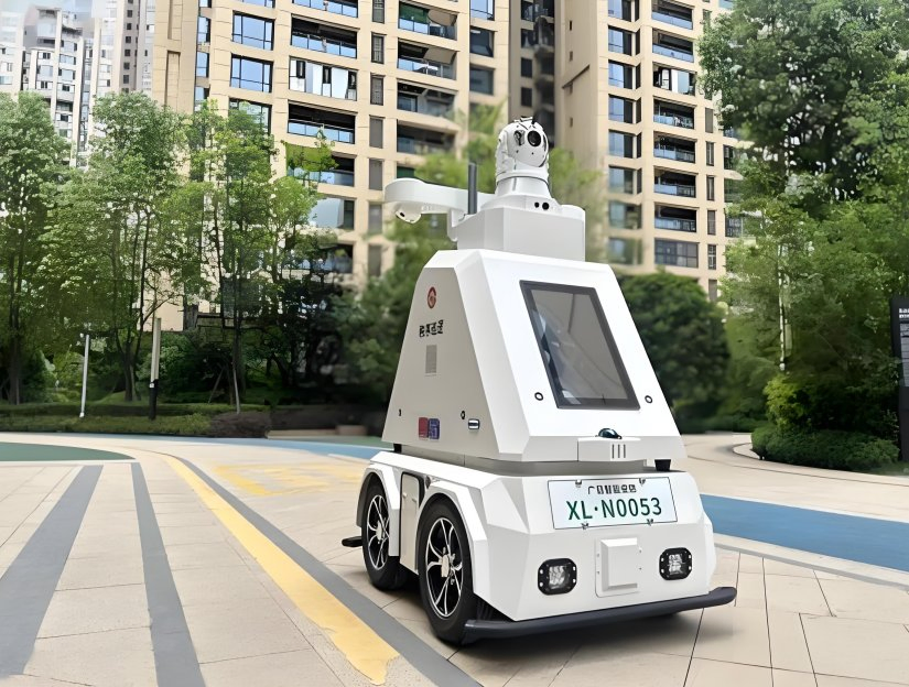 Unmanned Autonomous security robot Surveillance robot for Parking lots