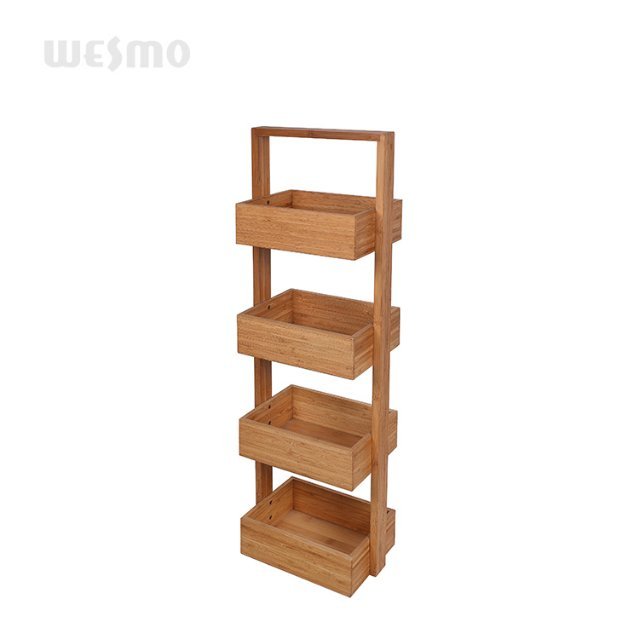 Carbonized Bamboo Products Bathroom Shelf
