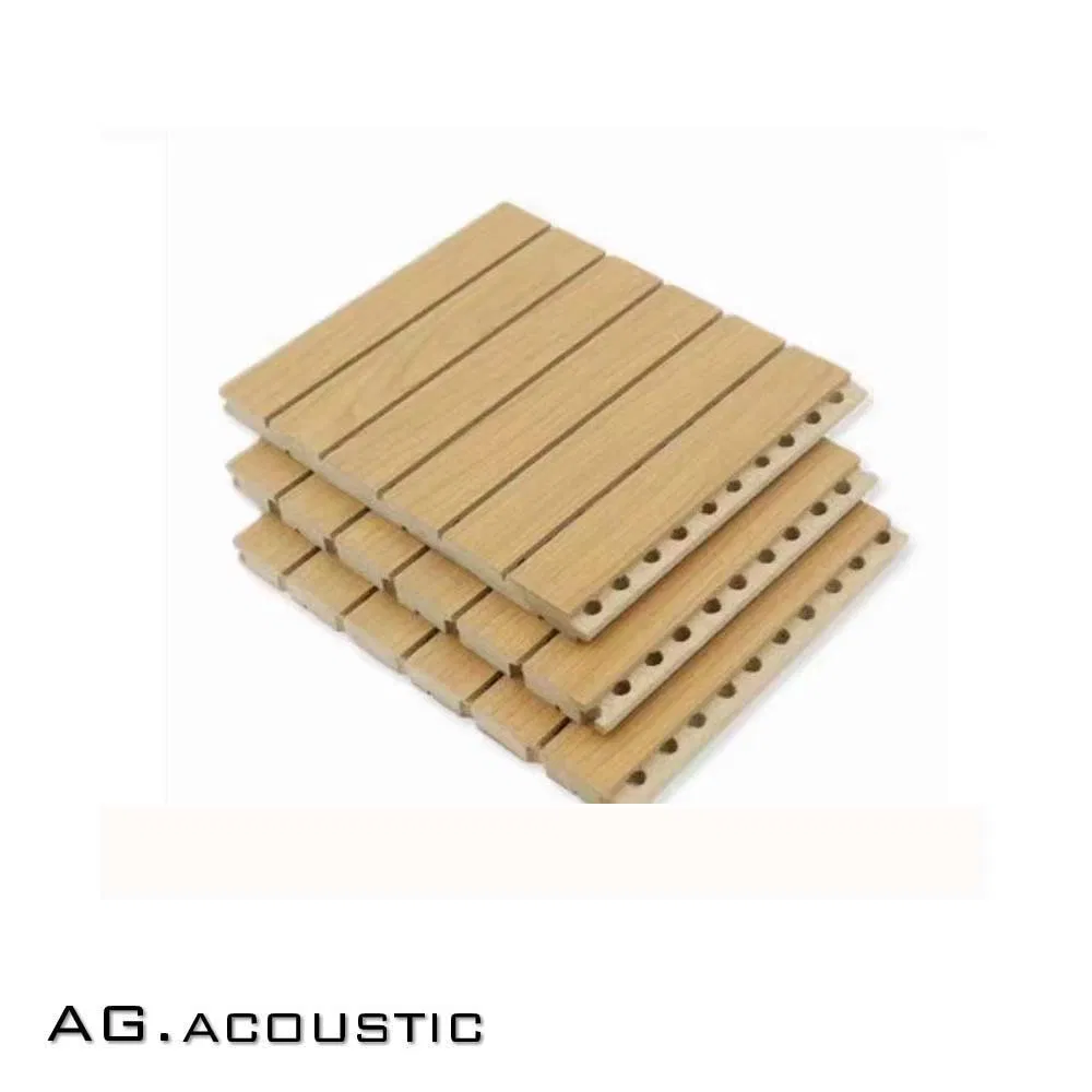 AG. Acoustic Decorative Material Grooved Ceiling Tiles Wooden Timber Slated Wall Panels