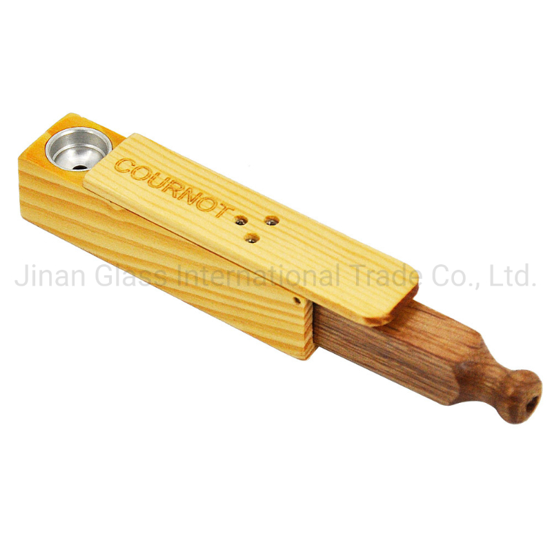 Wood Pipe Portable Telescopic Single Hole Pipe Cournot Smoking Water Pipe