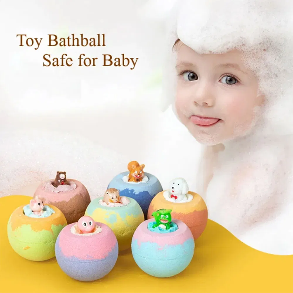 Natural and Safe Gift Set Girls & Boys Bath Bombs for Kids with Surprise Animals Toys Multicolored