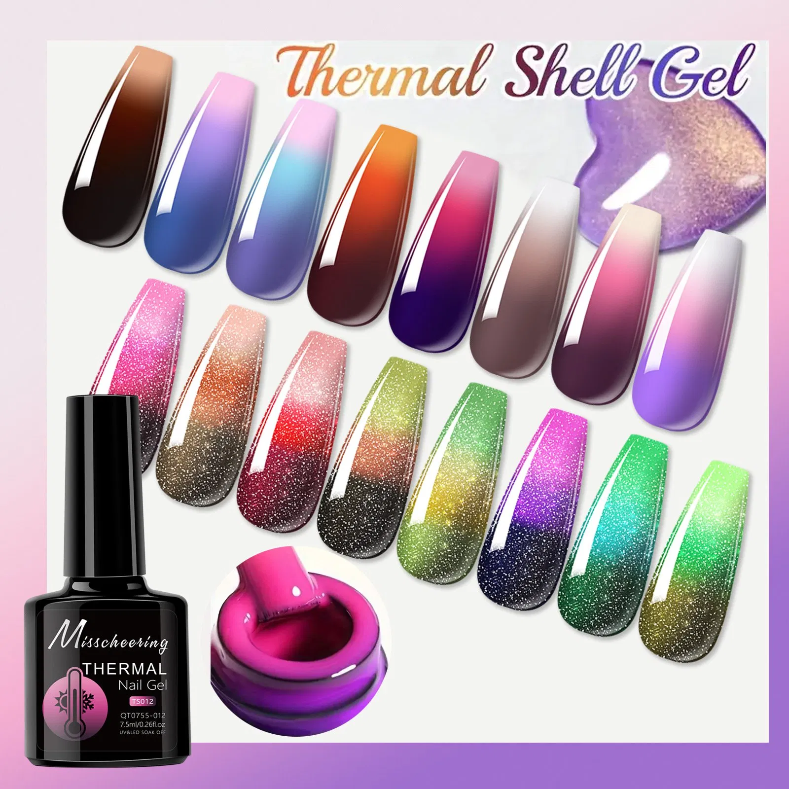 Light Nail Polish Temperature-Changing Phototherapy Gel Set Aurora