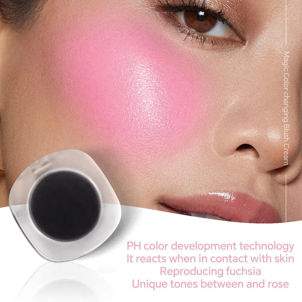 Clear Palette Black Turn to Pink pH Blush Tint Private Label Custom Magic Cream Jelly Lip Blush Color Changing Blush