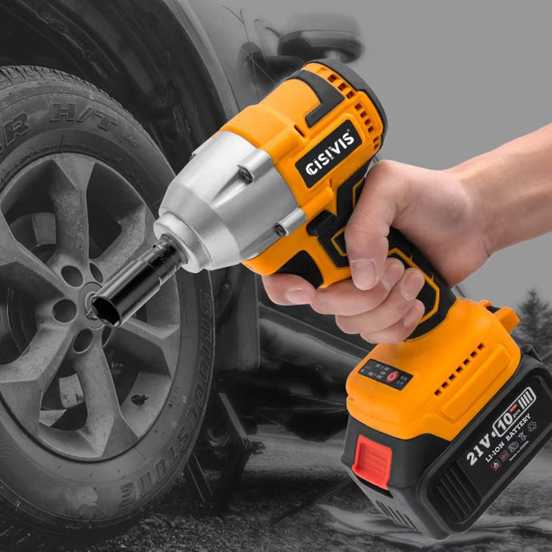Powerful Heavy Duty 21V Cordless Electric Wrench with Work Light