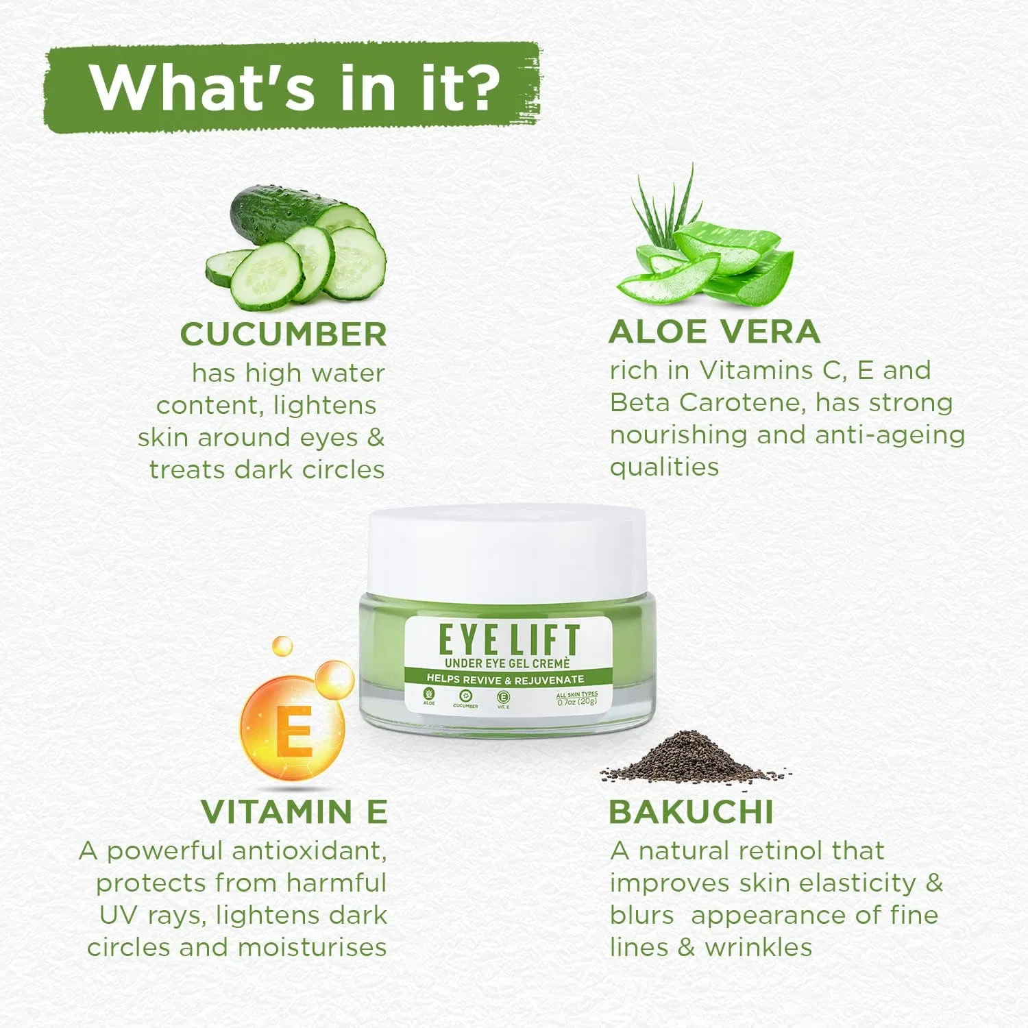 Private Labal All in Eye Cream Natural Organic Anti Aging Under Eye Cream