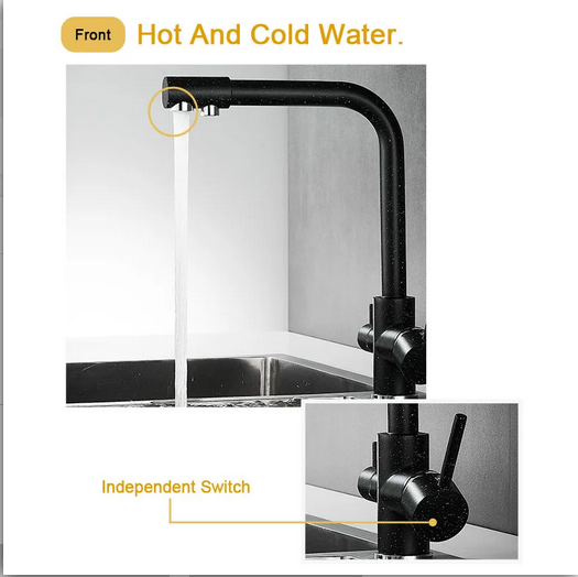 3 Way Solid Brass Copper Kitchen Faucet Water Purification Mixer