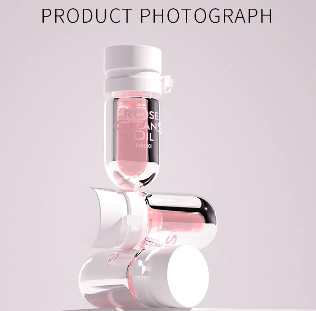 Refreshing and Gentle Cleansing Rose Makeup Remover Deep Cleansing Oil for Face Makeup Cleansing 3-in-1 Rose Herbal Makeup Removing Oil