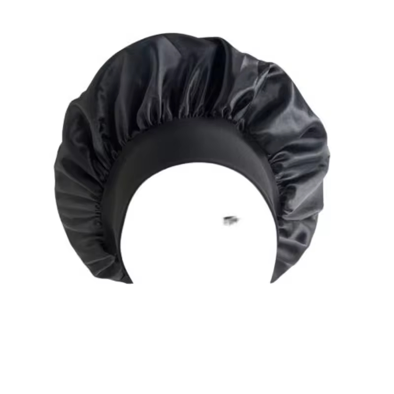 Hot Selling Simulated Silk Solid Color Bath Caplightweight Soft Elastic Shower Cap